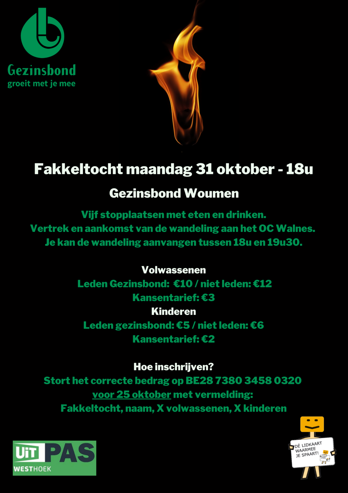 Fakkeltocht in Woumen